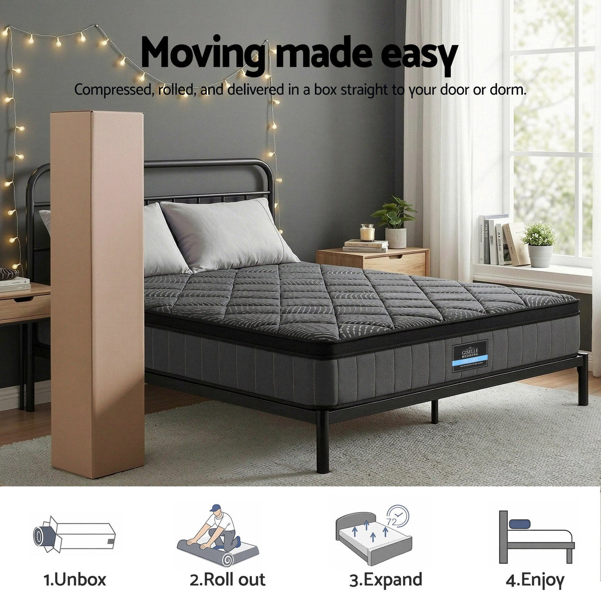Queen Mattress 25cm | Pocket Spring | Latex Euro Top | Medium Firm