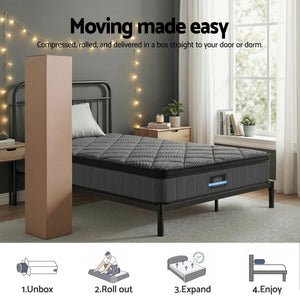 Single Mattress 25cm | Pocket Spring | Latex Euro Top | Medium Firm