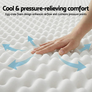 Single Mattress 20cm | Egg Crate Foam | Reinforced Edge Support