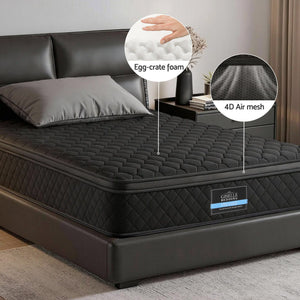 Pocket Spring Mattress | 34cm | 5-Zone | Egg Crate Foam | King Single