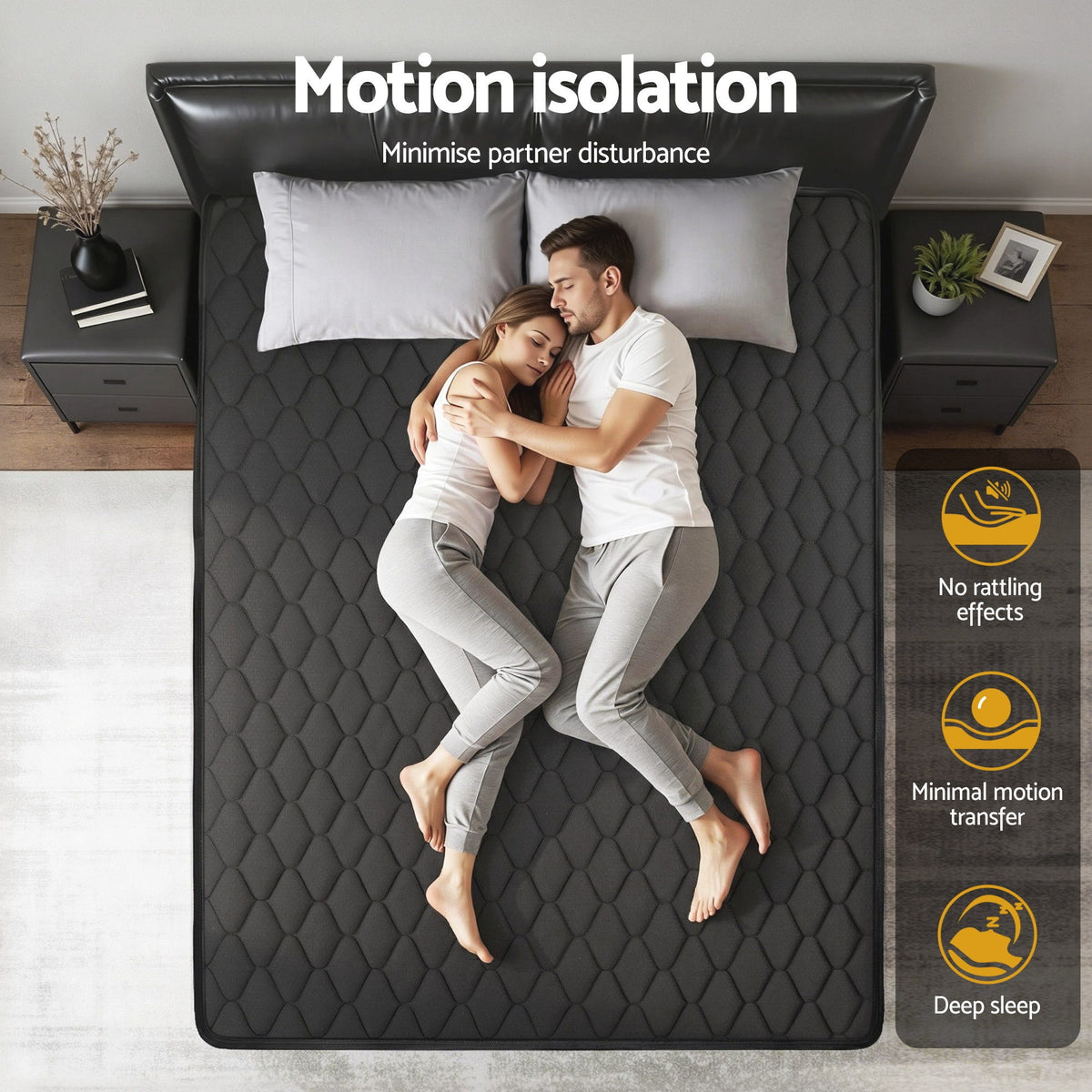 34cm Pocket Spring Mattress | Egg Crate Memory Foam | 5-Zone | Queen