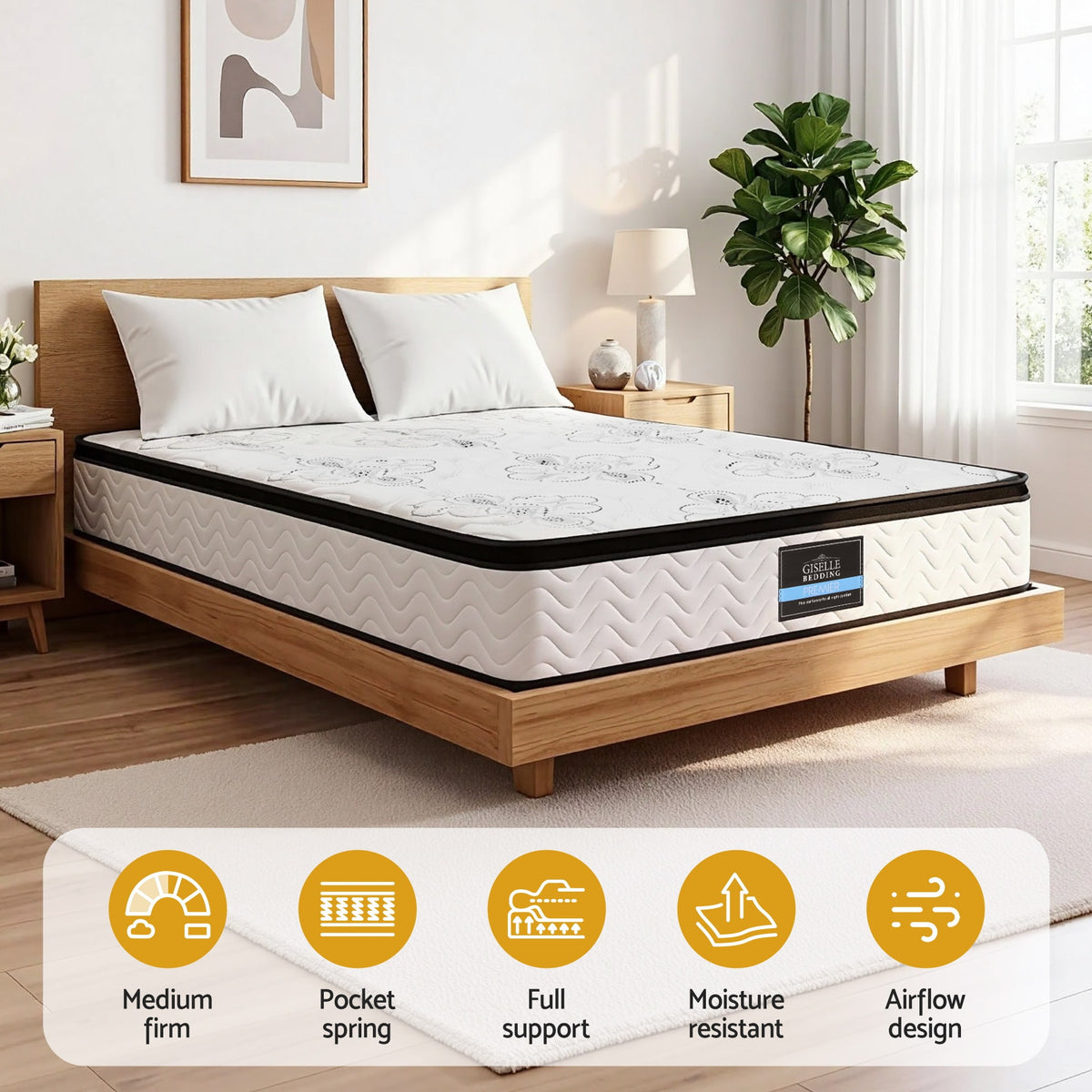 Pocket Spring Mattress | 30cm | Medium Firm Euro Top | Double