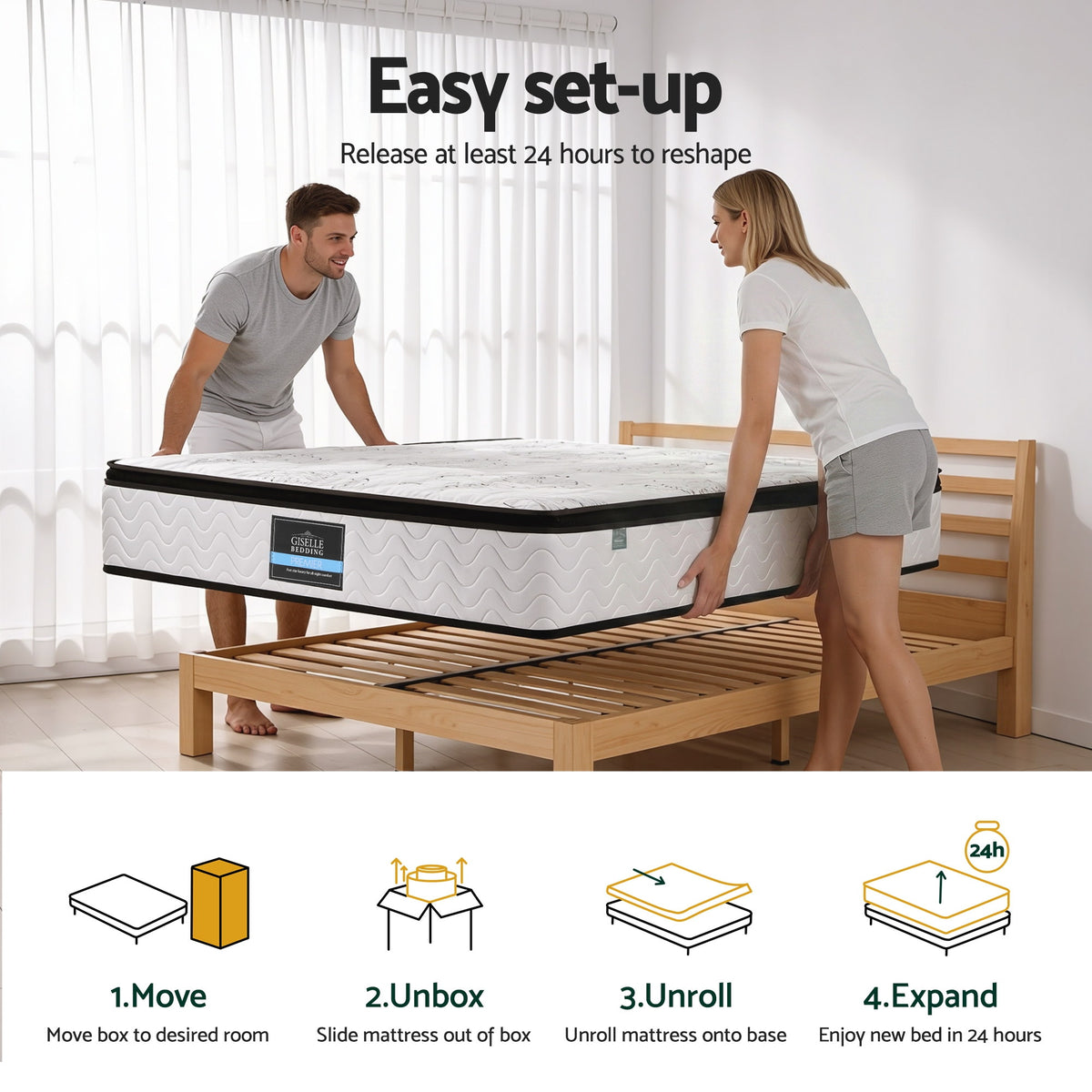 Euro Top Pocket Spring Mattress | 30cm | Medium Firm | King