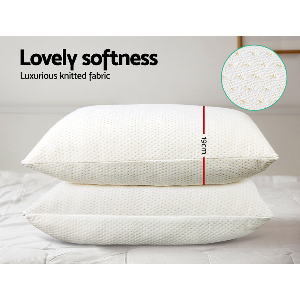 Bedding | Memory Foam Pillow | 19cm Thick | Twin Pack