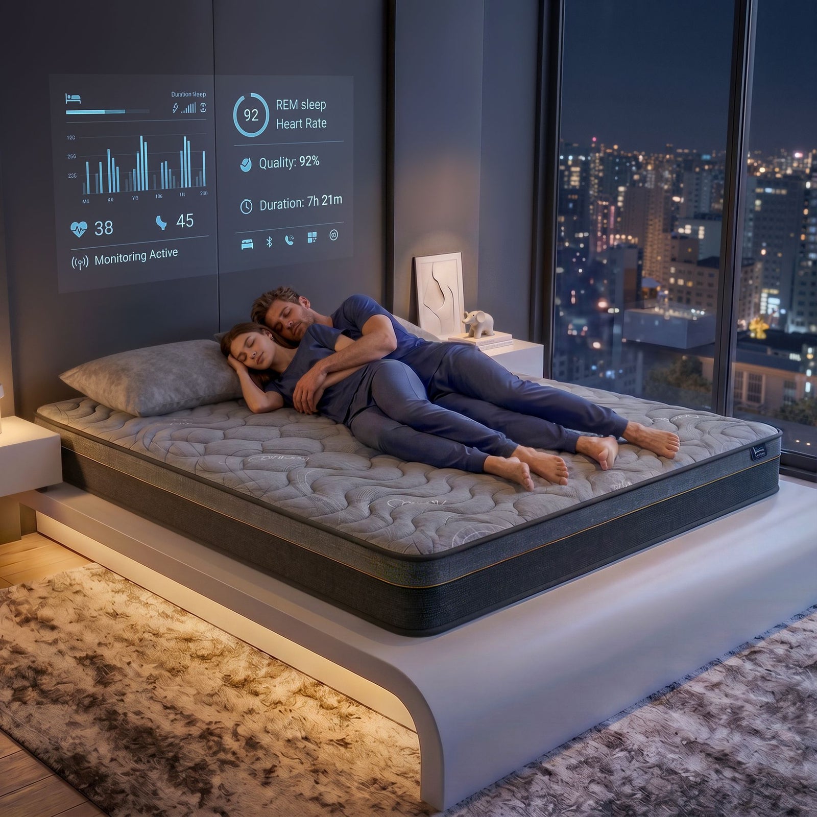 Hybrid Pocket Spring Mattress | Double | 25cm Bamboo Charcoal Foam