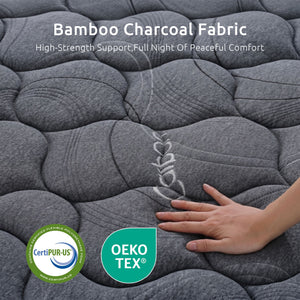Levitex King Single Mattress 25 cm Hybrid Pocket Spring with 4cm Egg Crate Foam for Deep Sleep Bamboo Charcoal Fabric