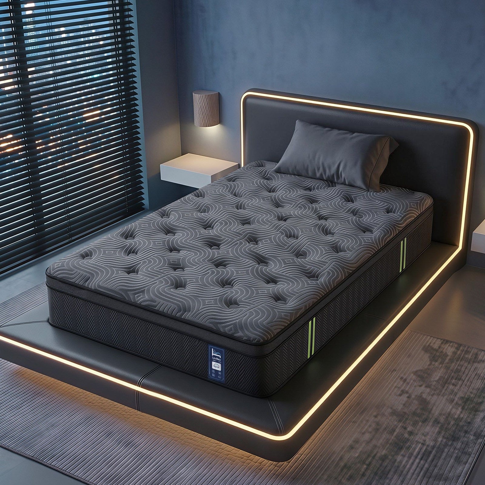Gel Memory Foam Hybrid Mattress | King Single | 34cm 5-Zone Pocket Spring