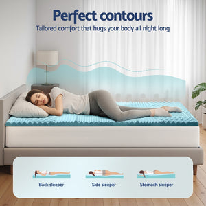 Bedding Memory Foam Mattress Topper 5cm | 7-Zone King Single Size