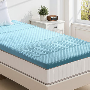 Bedding Memory Foam Mattress Topper 5cm | 7-Zone King Single Size