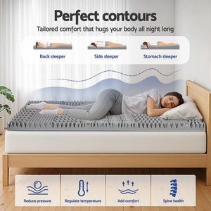 Graphite Memory Foam Topper | 8cm | 7-Zone Support | Double