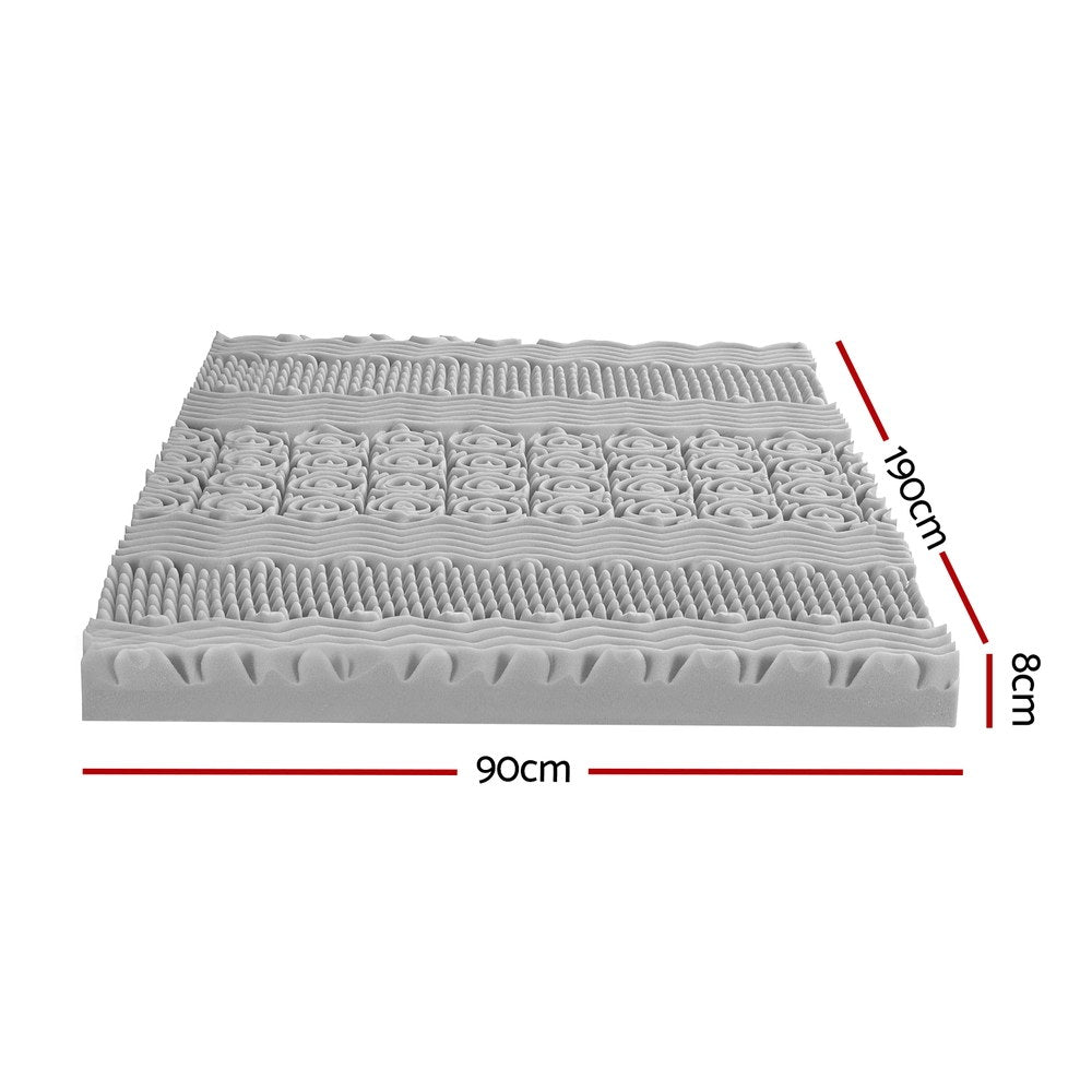 Graphite 7-Zone Mattress Topper | 8cm | Single