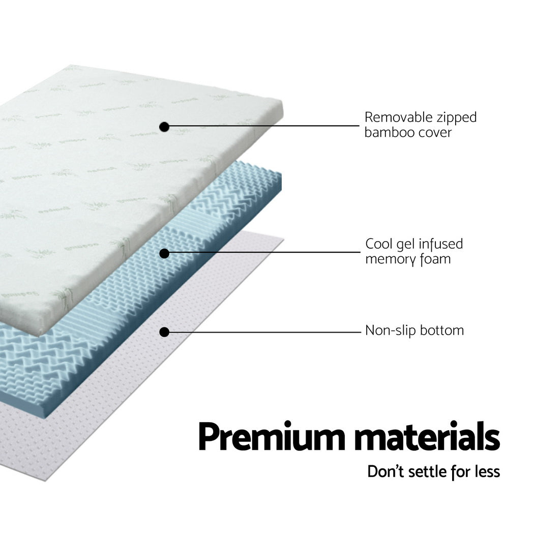 Giselle | Memory Foam Mattress Topper | 7-Zone | 8cm | King Single