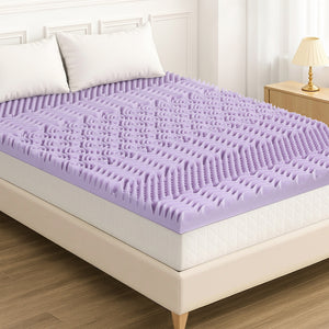 7-Zone Memory Foam Topper | 8cm | Lavender Infused | Bamboo Cover | Double