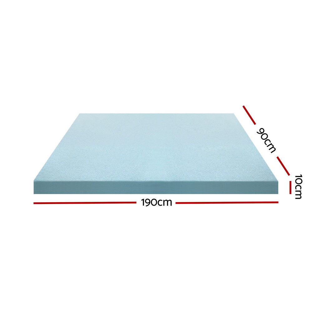 Giselle Bedding | Memory Foam Mattress Topper | Cool Gel Bed Mat | Bamboo | 10cm | Single