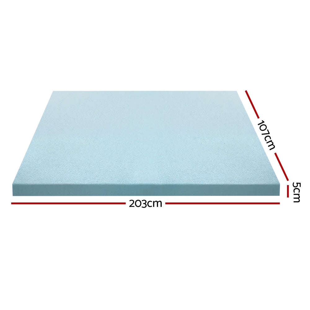 Bedding Mattress Topper | Cool Gel Memory Foam | 5 cm King Single
