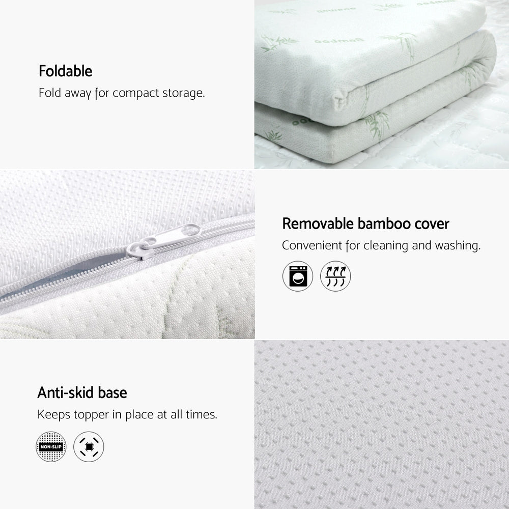Bedding Mattress Topper | Cool Gel Memory Foam | 5 cm King Single