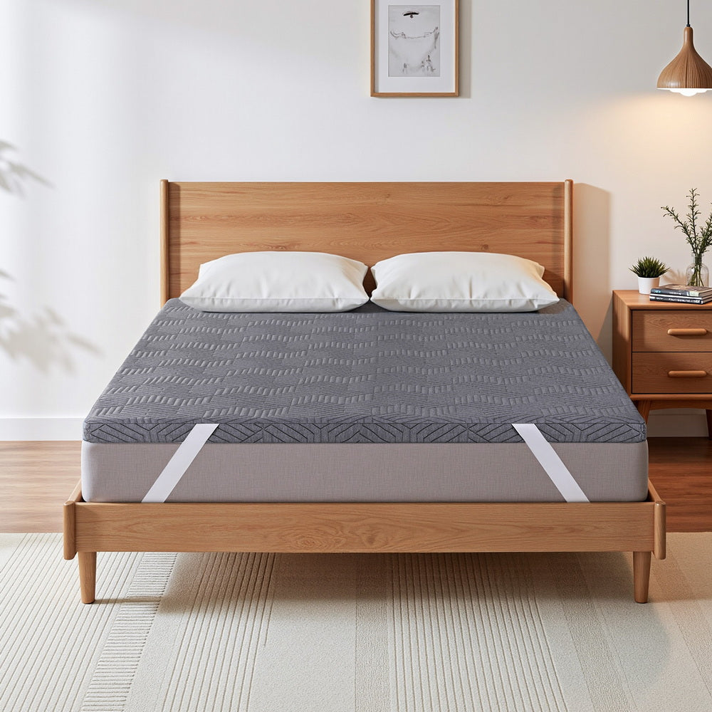 Memory Foam Topper | 8cm | Gel Dual Layer | Bamboo Cover | Double