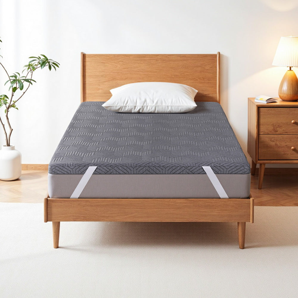 Dual Layer Foam Topper | 8cm | Gel Infused | Bamboo Cover | King Single