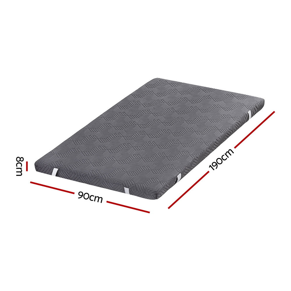 Memory Foam Topper | 8cm | Gel Dual Layer | Bamboo Cover | Single