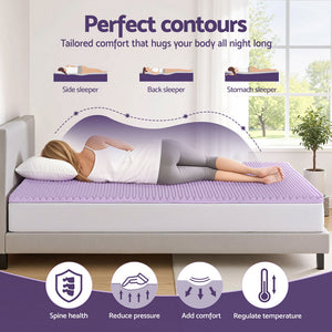Lavender Memory Foam Topper | 5cm | Egg Crate Design | King