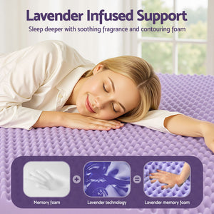 Lavender Memory Foam Topper | 5cm | Egg Crate Design | King