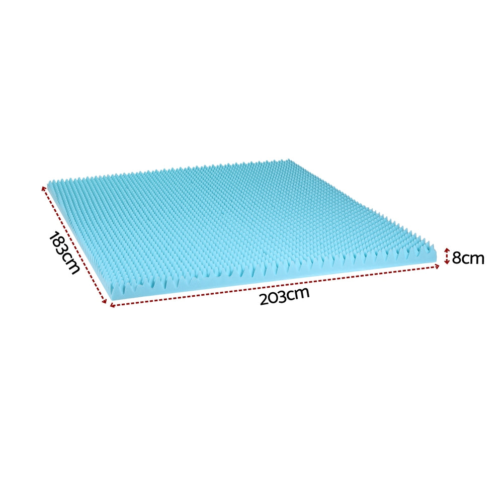 Gel Egg Crate Memory Foam Topper | 8cm | Bamboo Cover | King