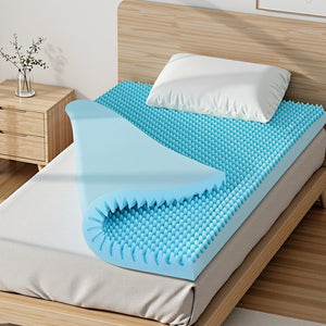 8cm Gel Egg Crate Topper | Memory Foam | Bamboo Cover | King Single