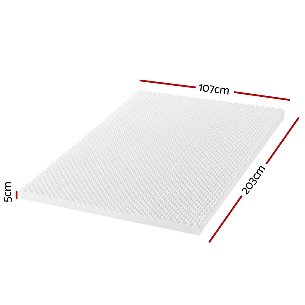 Bedding Mattress Topper | Memory Foam Egg Crate | 5 cm King Single