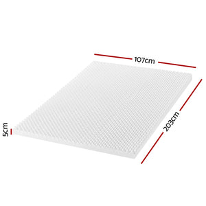 Bedding Mattress Topper | Memory Foam Egg Crate | 5 cm King Single
