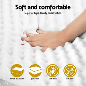 Bedding Mattress Topper | Memory Foam Egg Crate | 5 cm King Single