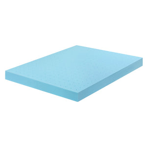 Memory Foam Mattress Topper 12cm | Cool Gel Bamboo Cover | Queen Size | Ventilated Foam Design