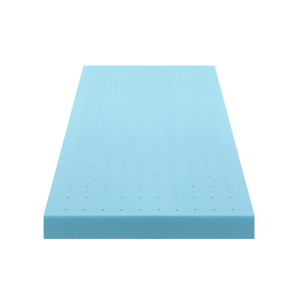 Memory Foam Mattress Topper 12cm | Cool Gel Bamboo Cover | Single Size | Ventilated Foam Design