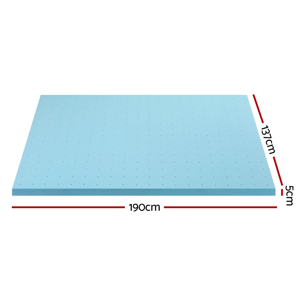 Giselle Bedding | Memory Foam Mattress Topper | Ventilated Cool Gel | 5cm | Double Size