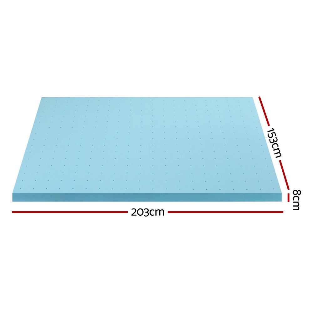 Giselle Bedding | Memory Foam Mattress Topper | Ventilated Cool Gel | 8cm | Queen Size