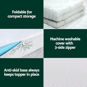 Giselle Bedding | Memory Foam Mattress Topper | Ventilated Cool Gel | 8cm | Queen Size
