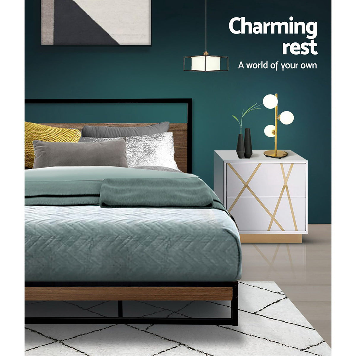 Bed Frame | King Size | Metal Frame | DANE