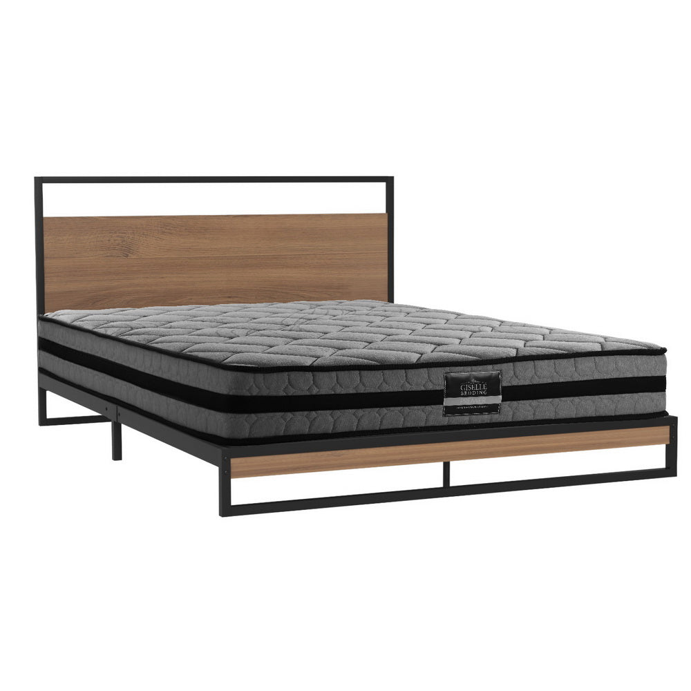 Artiss Metal Bed Frame | Double Size | Platform Base with Mattress