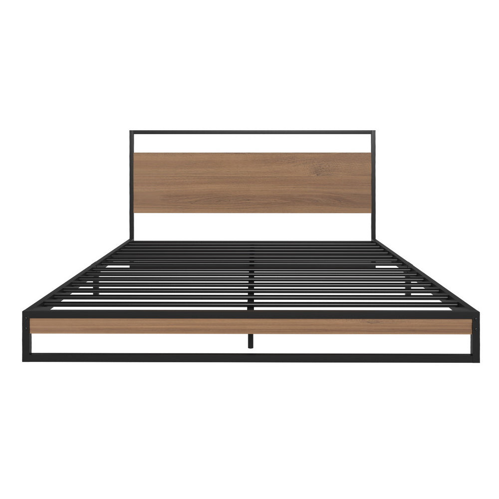 Artiss Metal Bed Frame | Double Size | Platform Base with Mattress