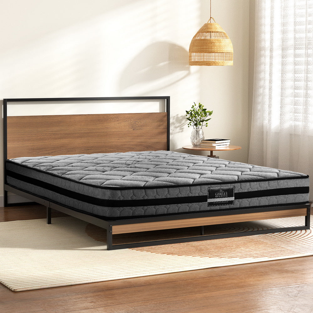 Artiss Bed Frame | Queen Size | Metal Platform DANE with Mattress