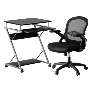 Artiss Office Set | Computer Desk + Mesh Chair | With Keyboard Shelf | Black