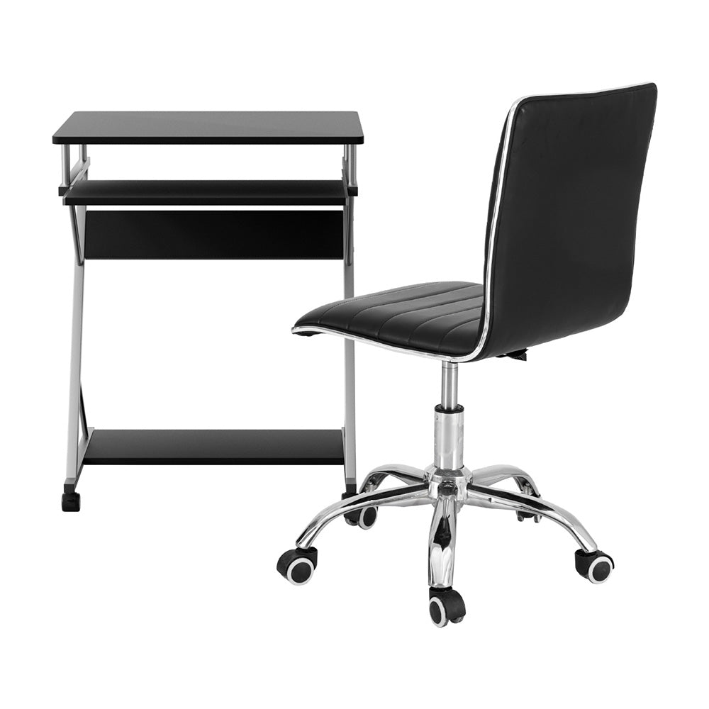 Artiss Office Set | Computer Desk + Chair | With Keyboard Shelf | Black