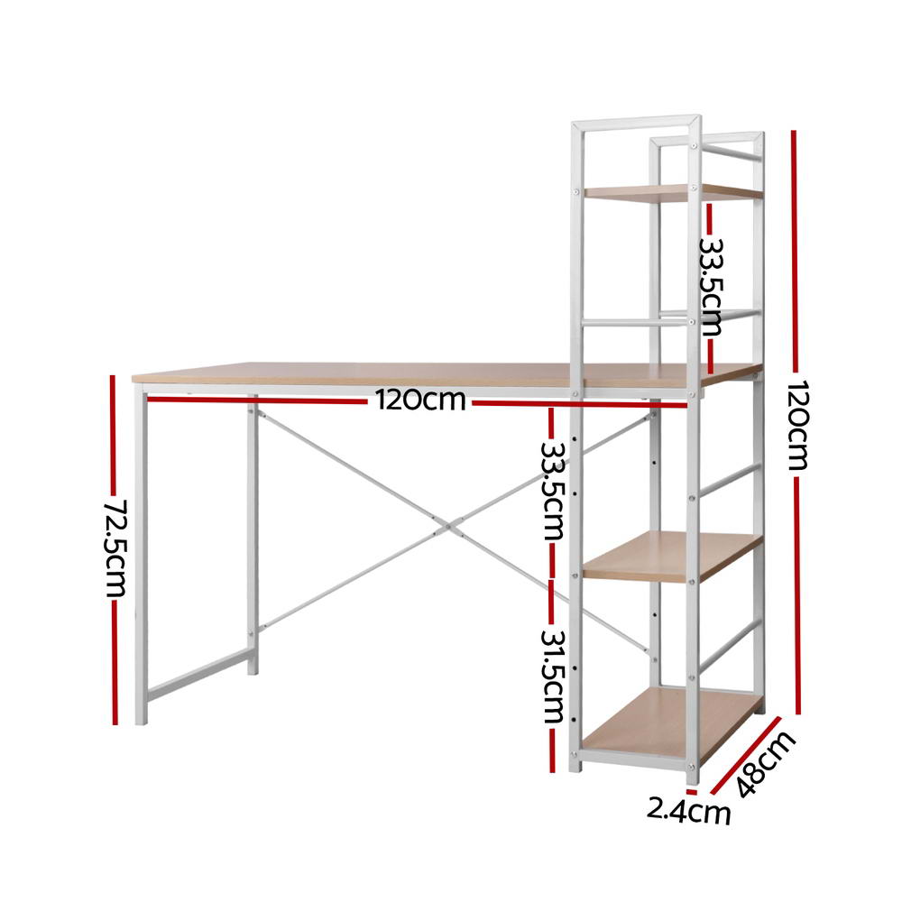 Computer Desk | Shelf | Oak | 120CM
