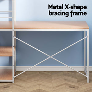 Computer Desk | Shelf | Oak | 120CM