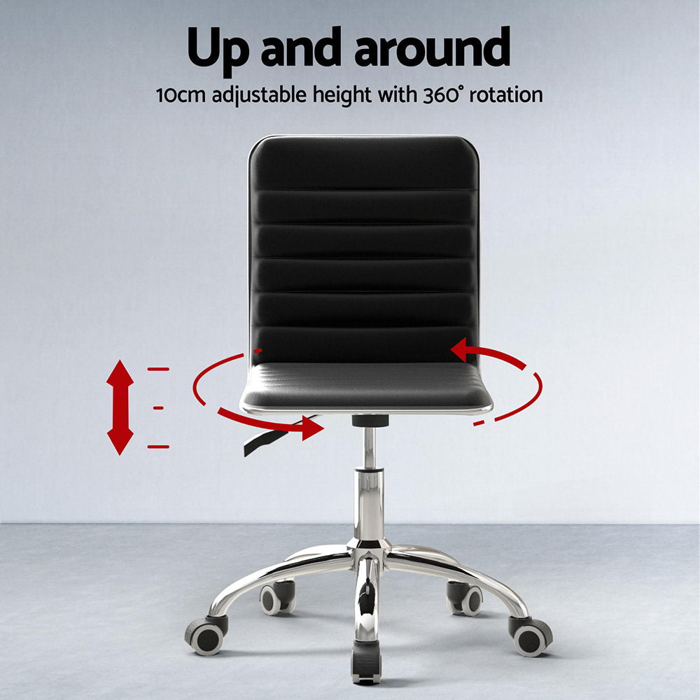 Artiss Office Set | PU Leather Chair + Foldable Study Desk | Black