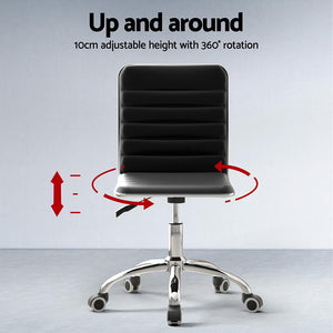 Artiss Office Set | PU Leather Chair + Foldable Study Desk | Black