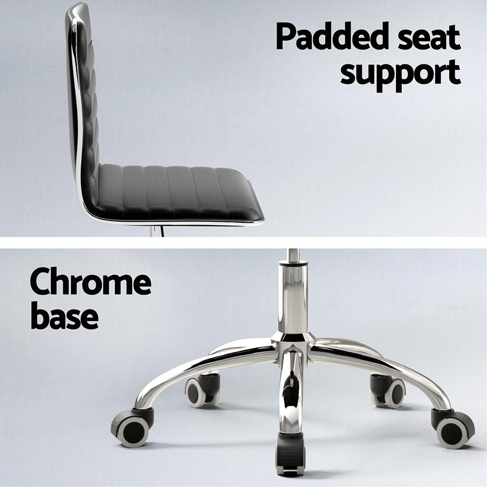 Artiss Office Set | PU Leather Chair + Foldable Study Desk | Black