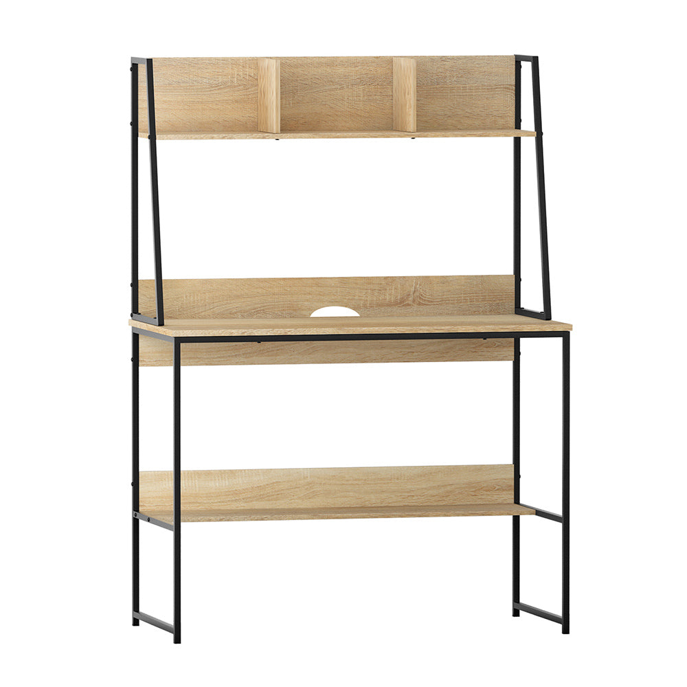 Computer Desk | Bookshelf Storage | 100CM | Oak