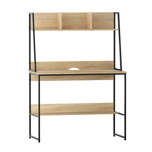 Computer Desk | Bookshelf Storage | 100CM | Oak