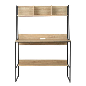 Computer Desk | Bookshelf Storage | 100CM | Oak