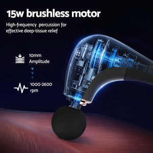 Everfit Massage Gun | U-Shaped Handle | 4 Heads | Percussion Massager